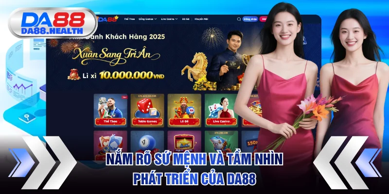 Nắm rõ sứ mệnh và tầm nhìn phát triển của DA88