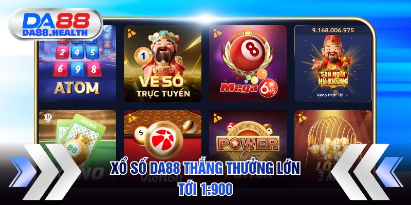 Xổ số DA88 thắng thưởng lớn tới 1:900